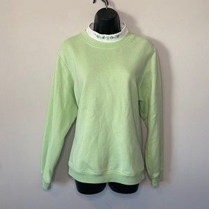 Green Grandmacore Cottagecore Floral Sweater Size Large Vintage LSF Vibes